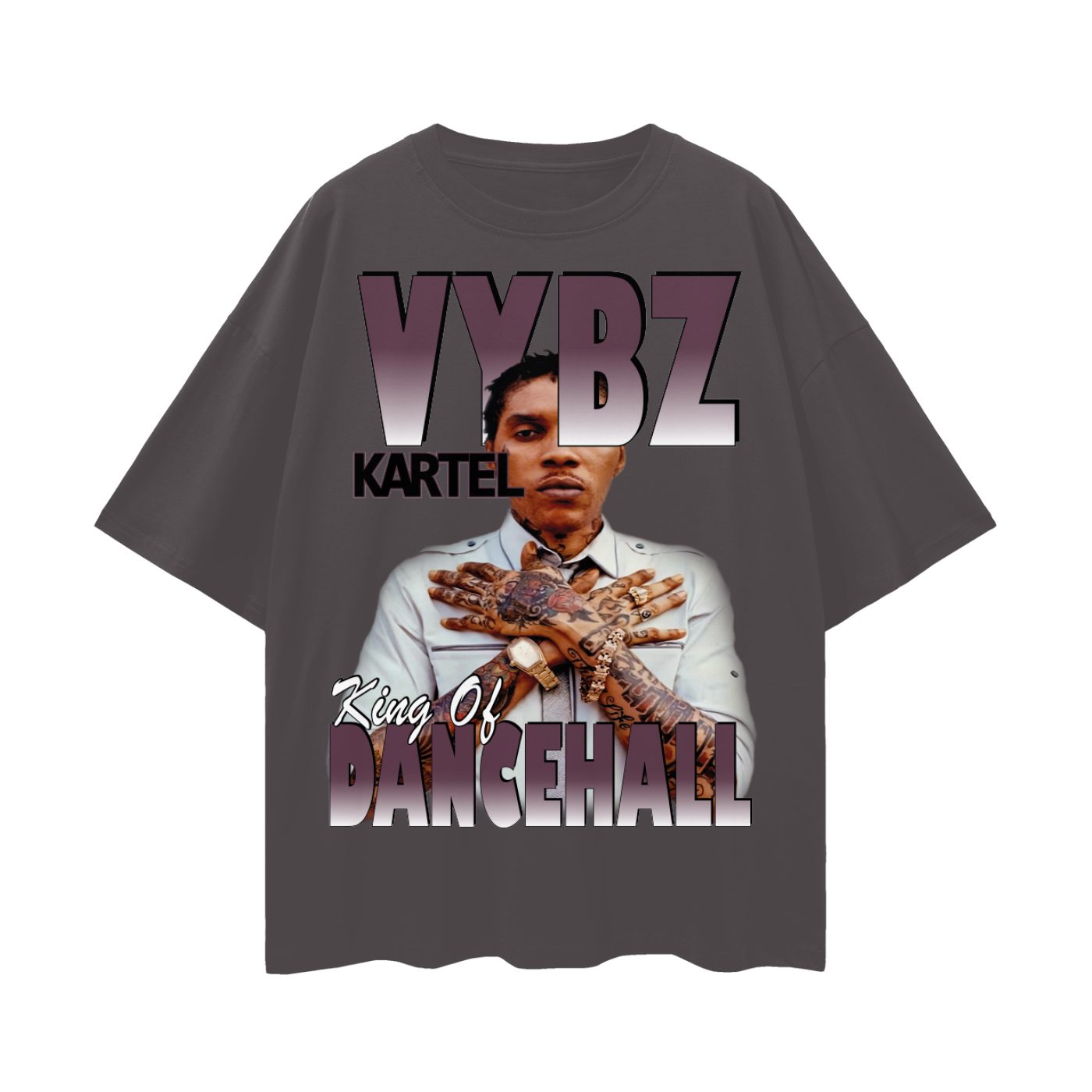 Oversize Deep Drop Shoulder Tee -KING DANCEHALL - 190 GSM