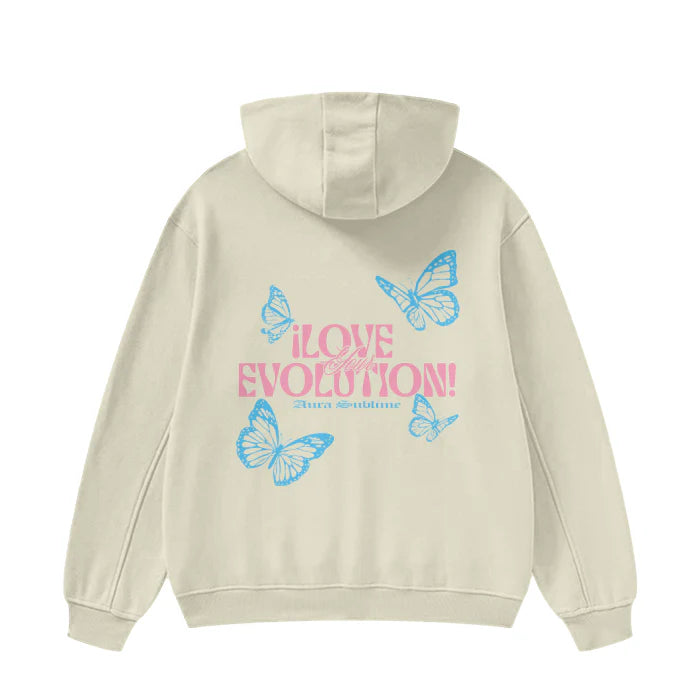 High Neck Hoodie - Love Your Evolution - 385 GSM