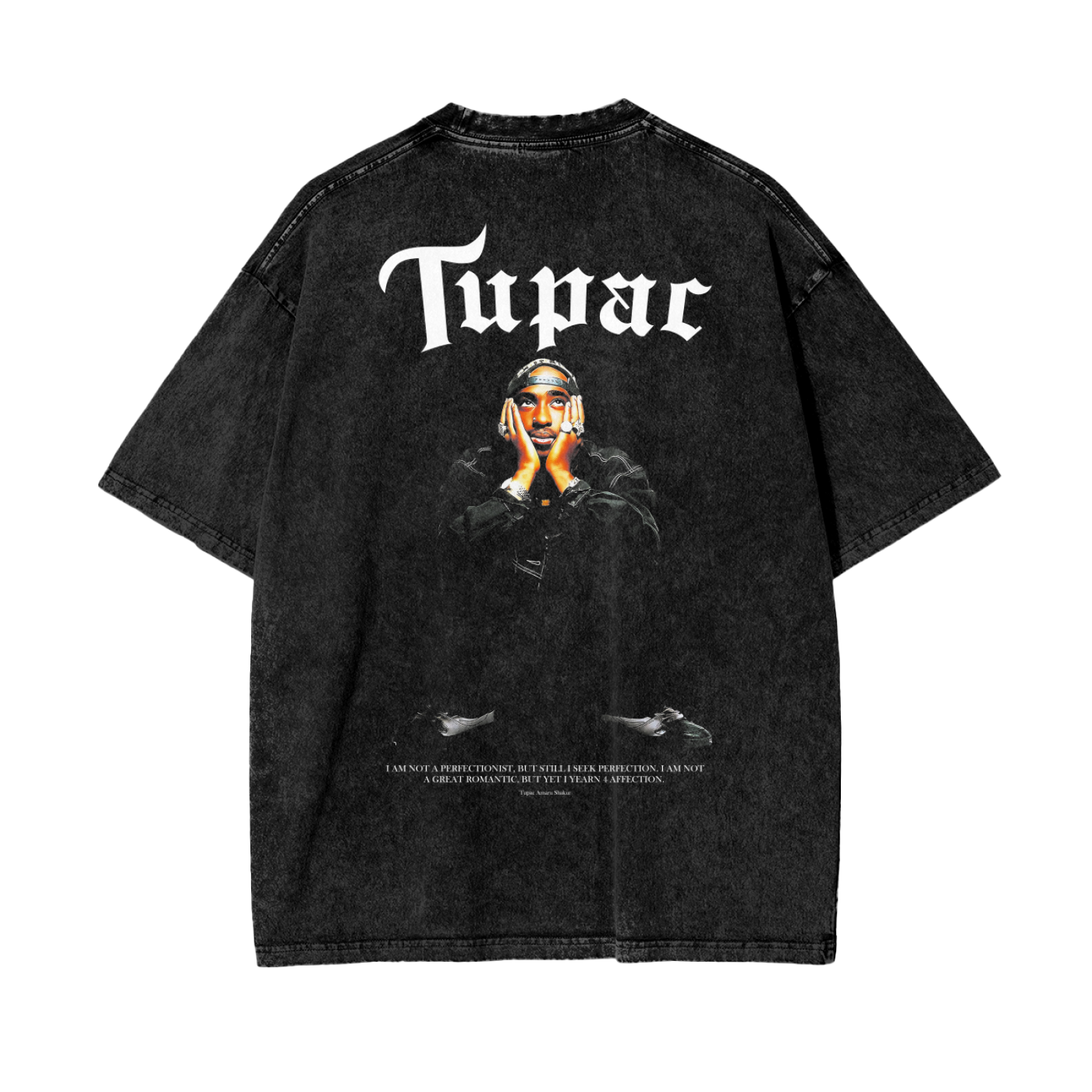 Oversize Snow Washed T-Shirt - TUPAC - 250g