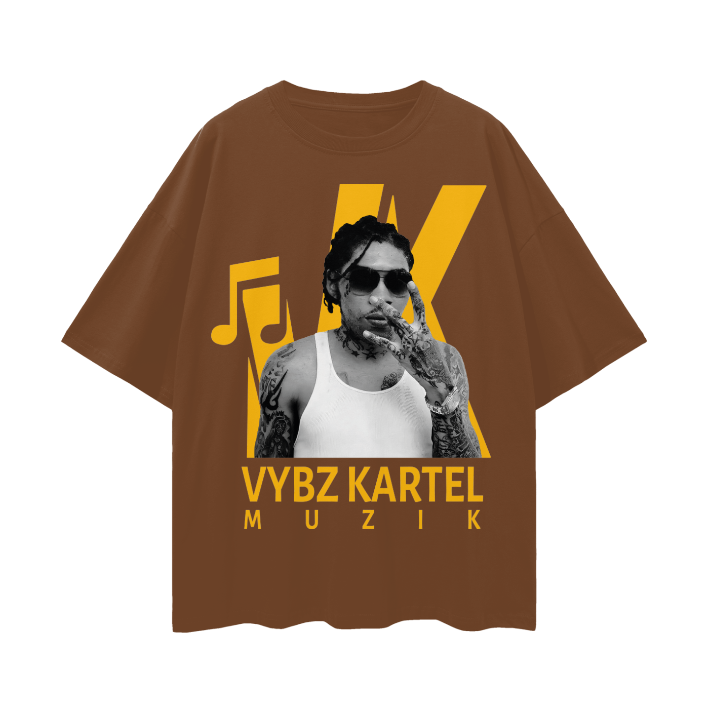 Oversize Deep Drop Shoulder Tee - VK Muzik - 190 GSM