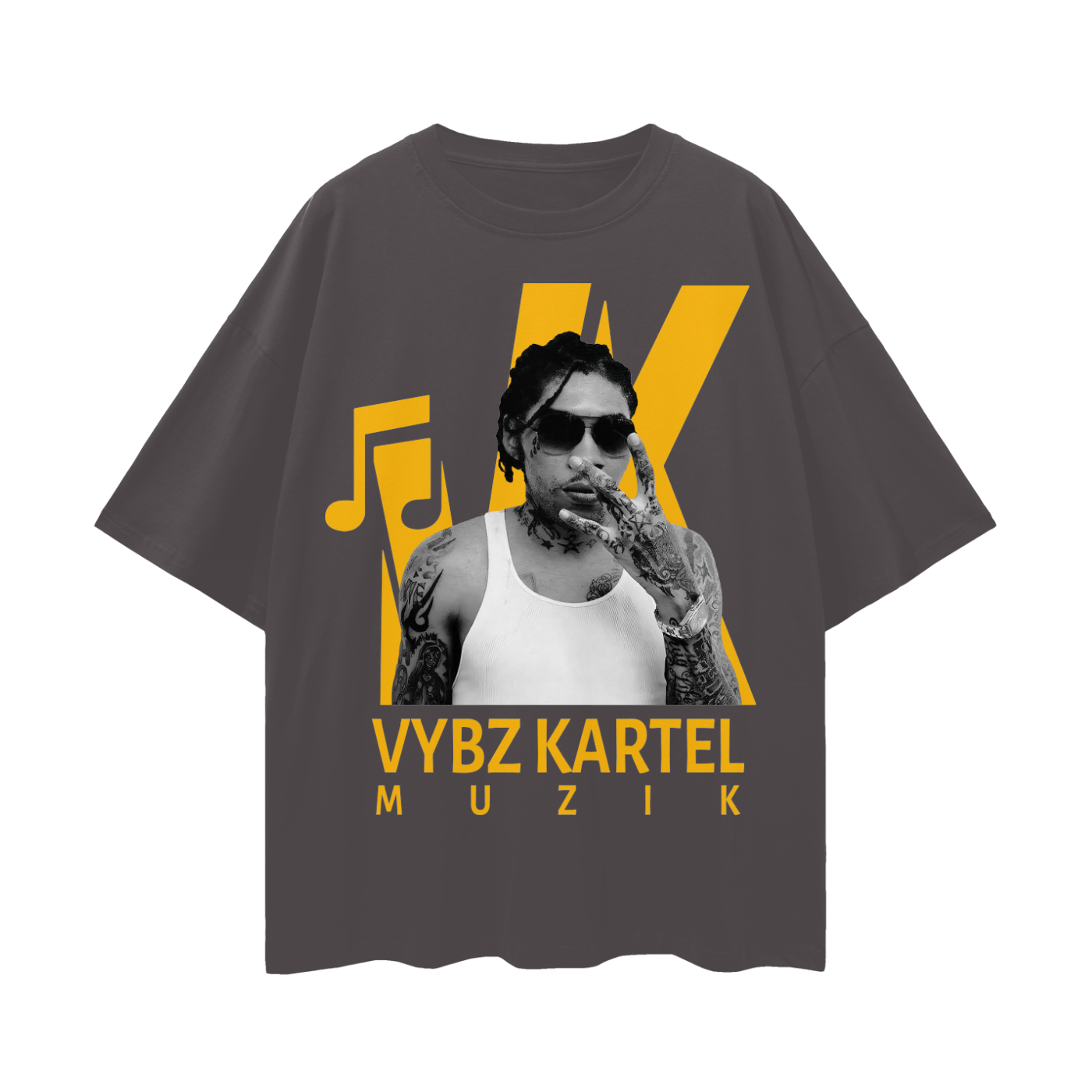Oversize Deep Drop Shoulder Tee - VK Muzik - 190 GSM