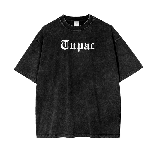 Oversize Snow Washed T-Shirt - TUPAC - 250g
