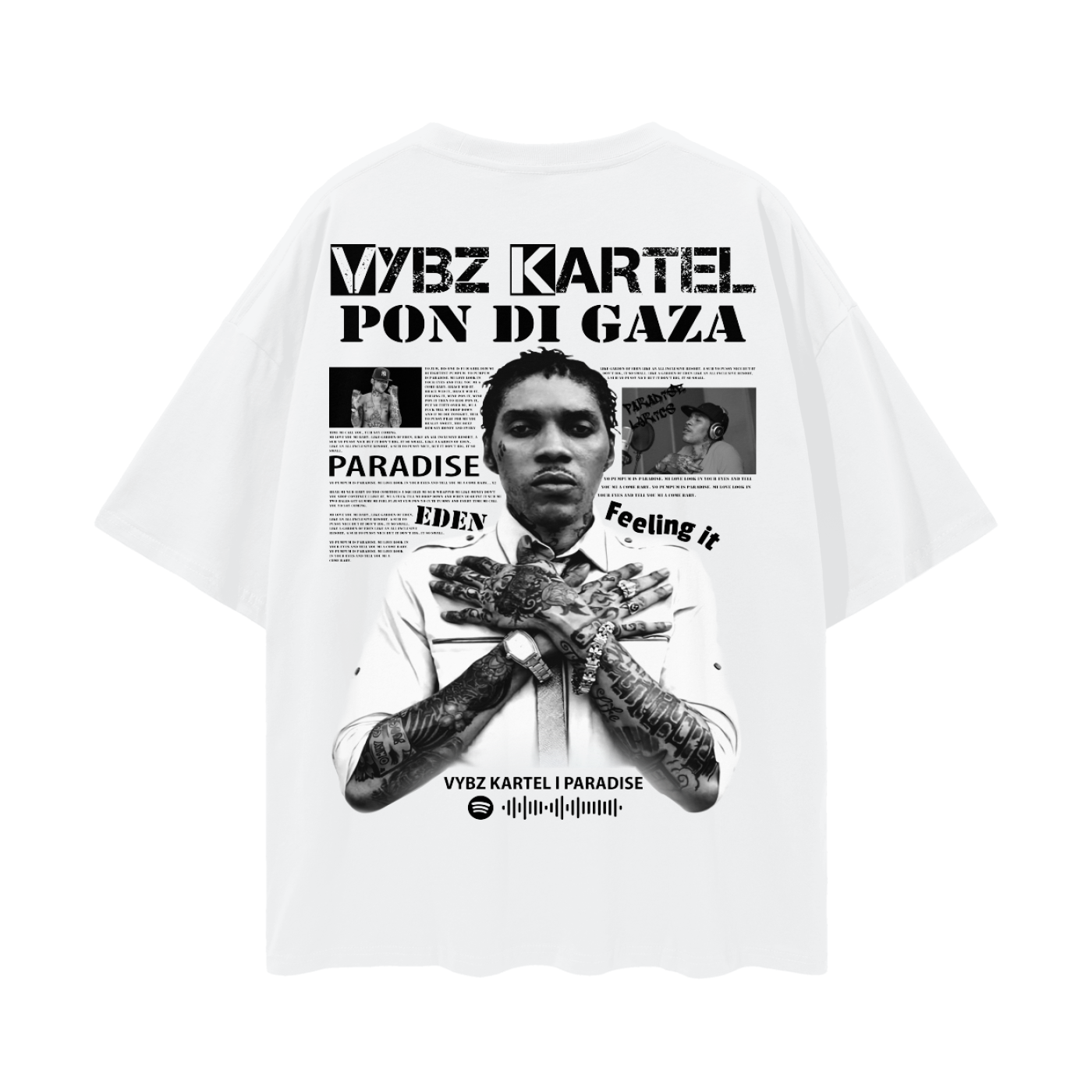 Oversize Deep Drop Shoulder Tee - Gaza 4Eva - 190 GSM