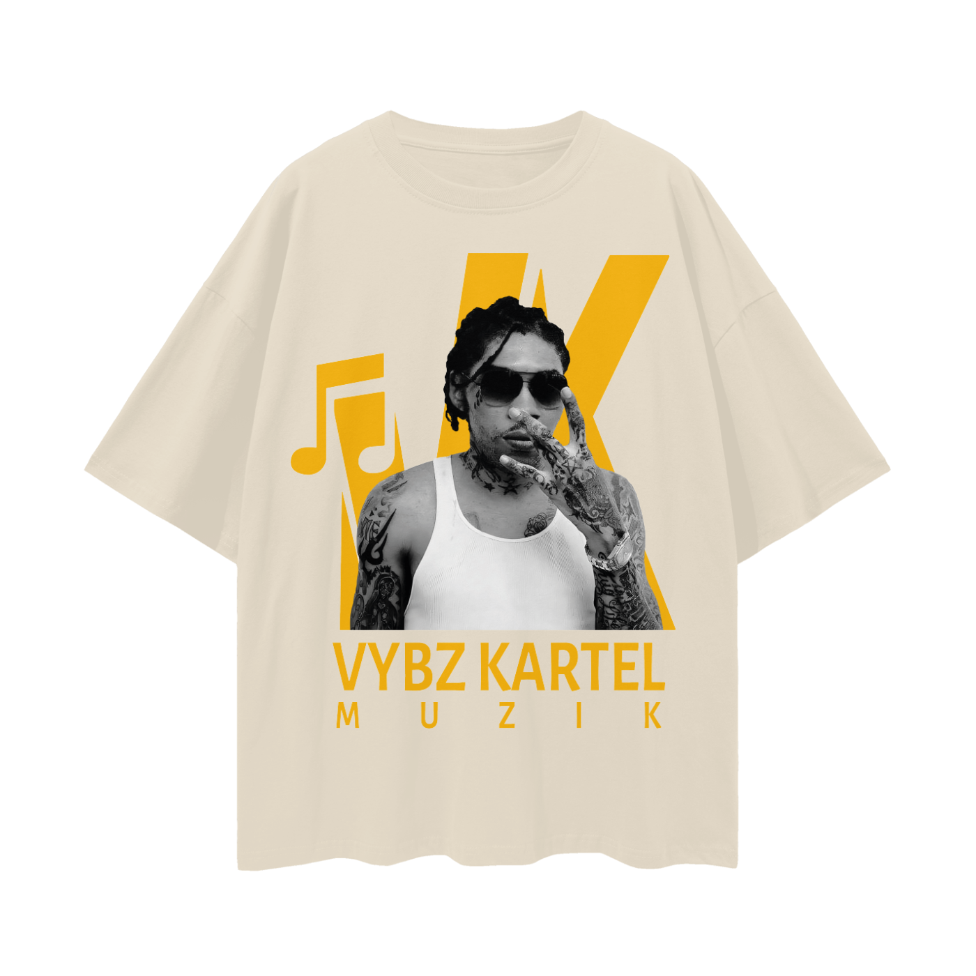 Oversize Deep Drop Shoulder Tee - VK Muzik - 190 GSM