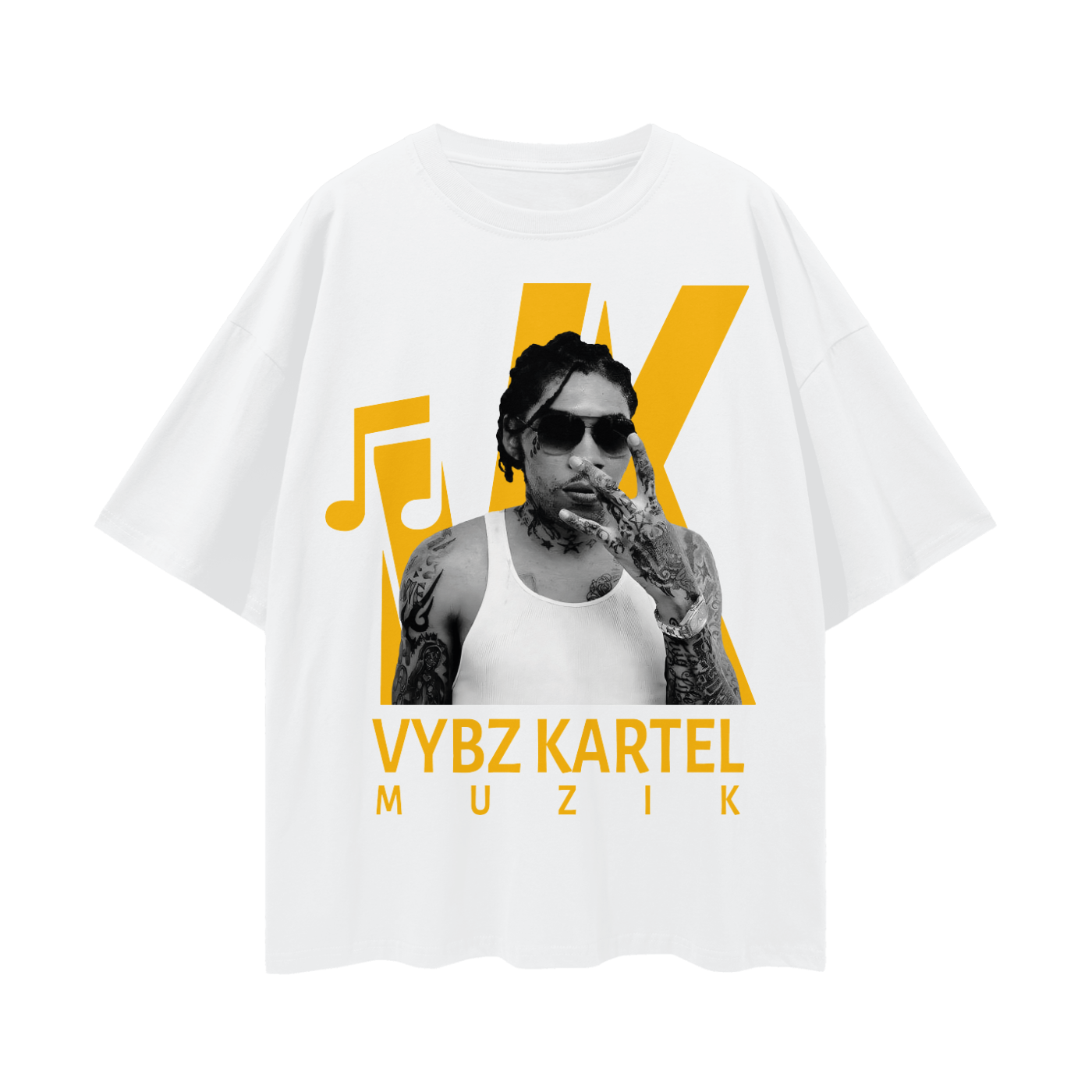 Oversize Deep Drop Shoulder Tee - VK Muzik - 190 GSM