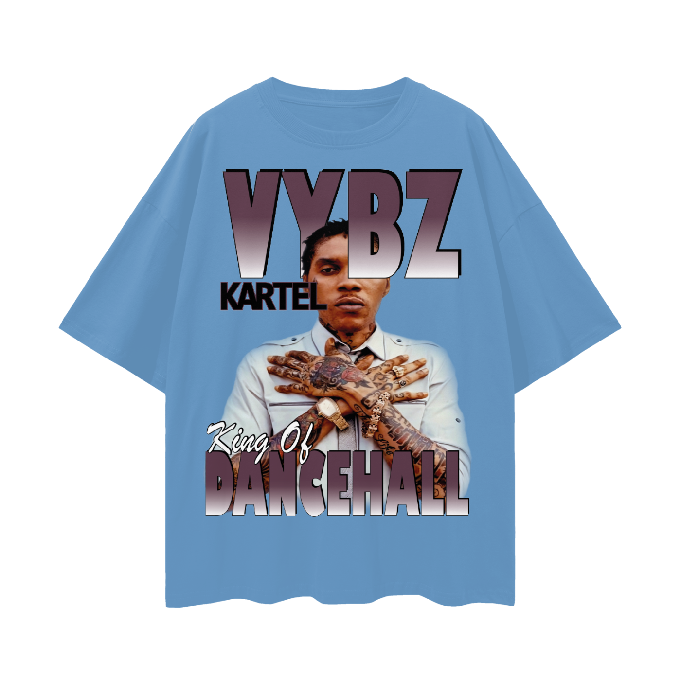 Oversize Deep Drop Shoulder Tee -KING DANCEHALL - 190 GSM