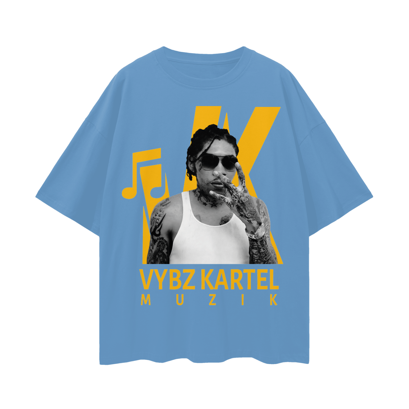 Oversize Deep Drop Shoulder Tee - VK Muzik - 190 GSM