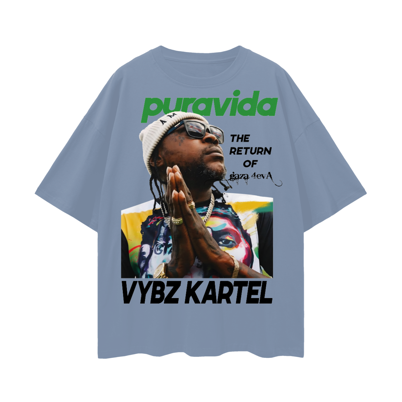 Oversize Deep Drop Shoulder Tee - PuraVida - 190 GSM
