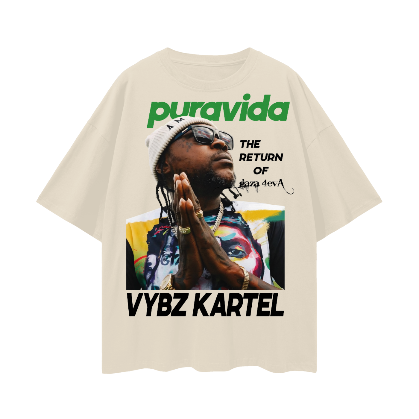 Oversize Deep Drop Shoulder Tee - PuraVida - 190 GSM