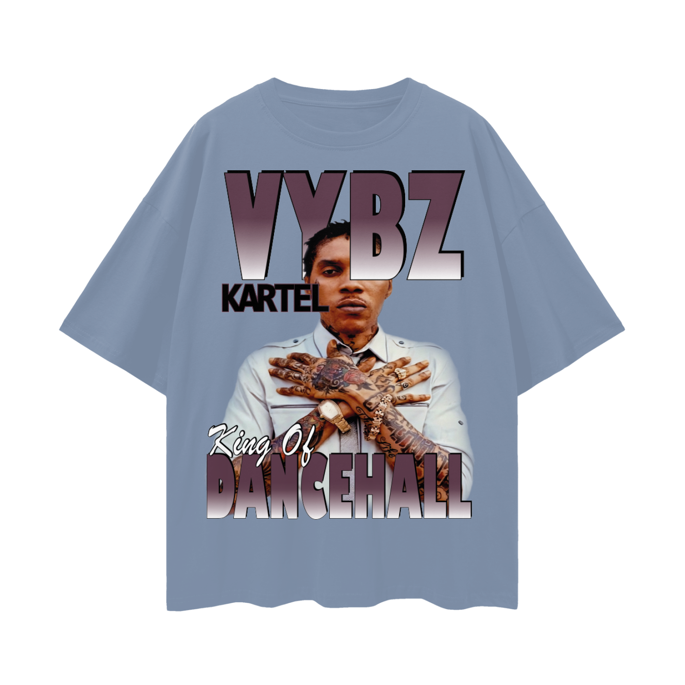 Oversize Deep Drop Shoulder Tee -KING DANCEHALL - 190 GSM