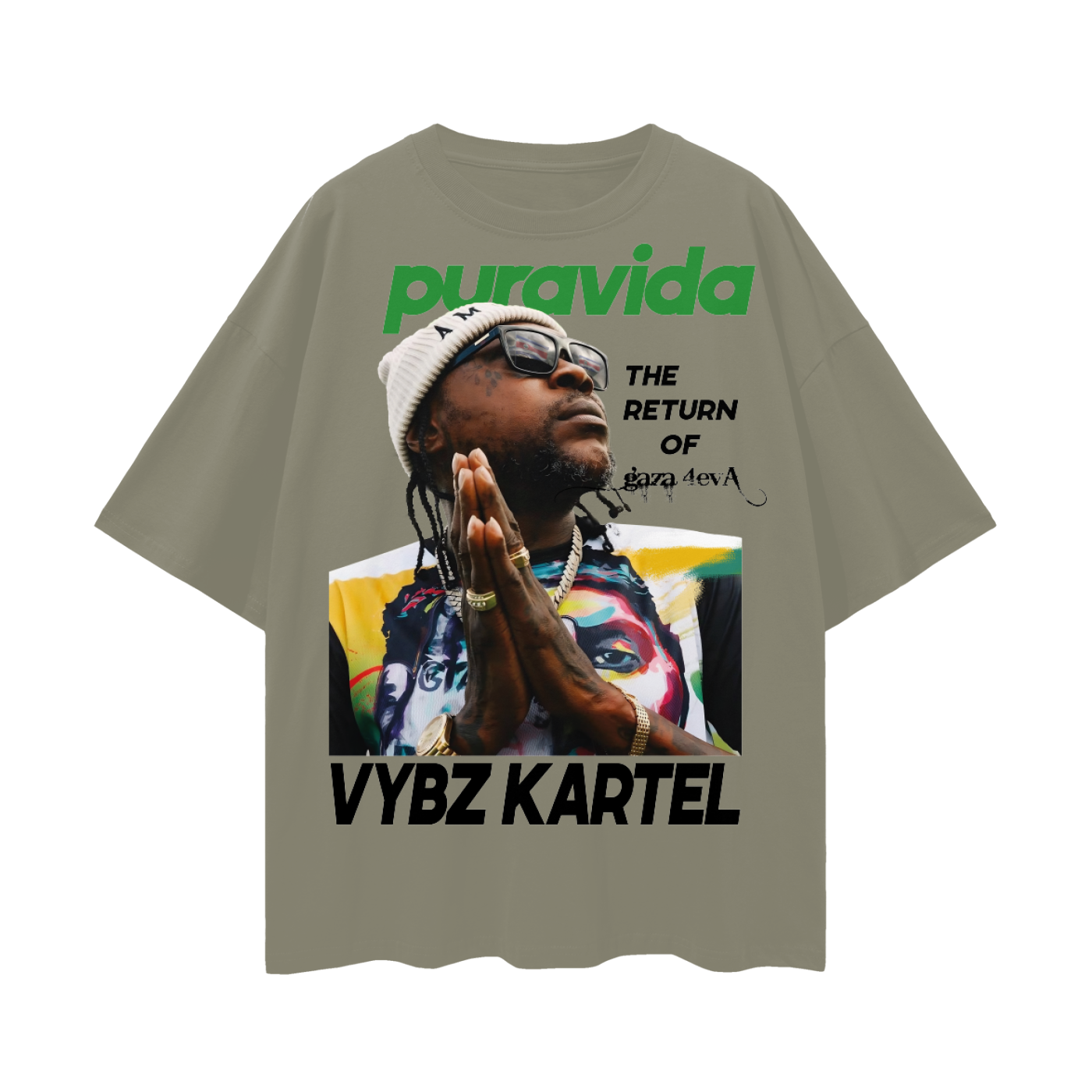 Oversize Deep Drop Shoulder Tee - PuraVida - 190 GSM