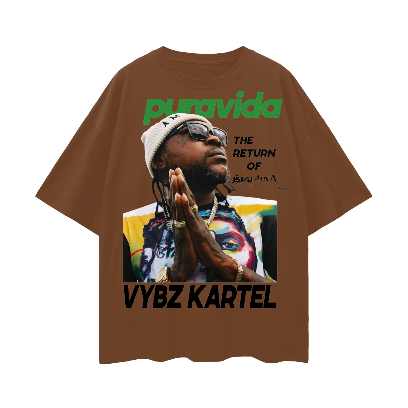 Oversize Deep Drop Shoulder Tee - PuraVida - 190 GSM