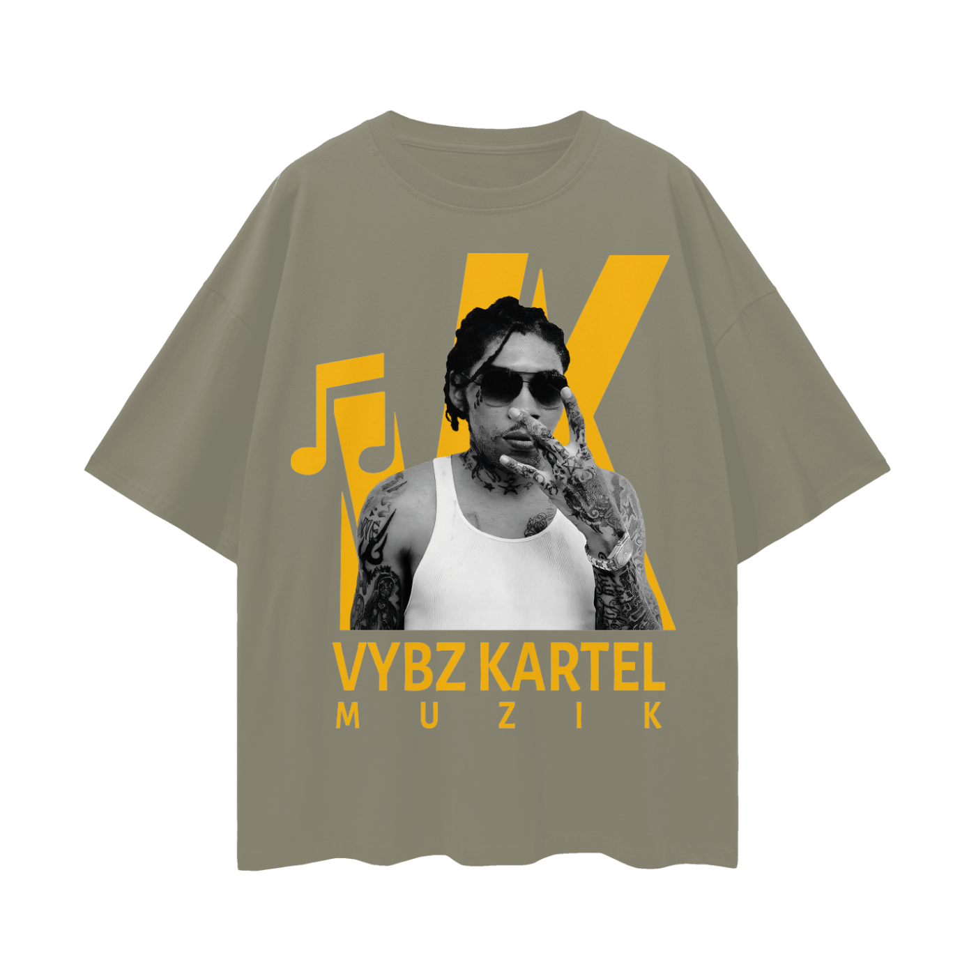 Oversize Deep Drop Shoulder Tee - VK Muzik - 190 GSM
