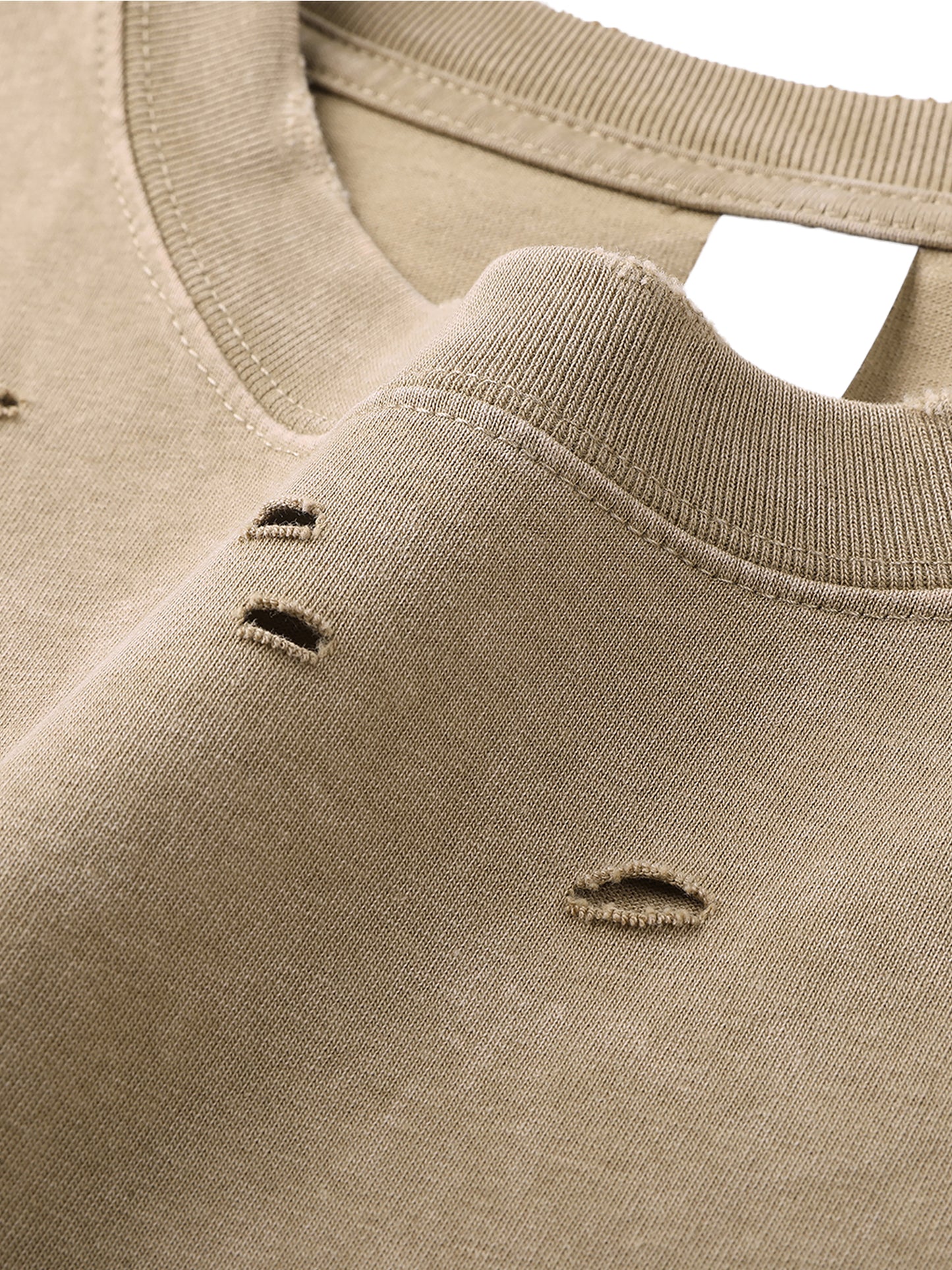 Blanks - Heavyweight Snow Washed Hand-Frayed T-Shirt