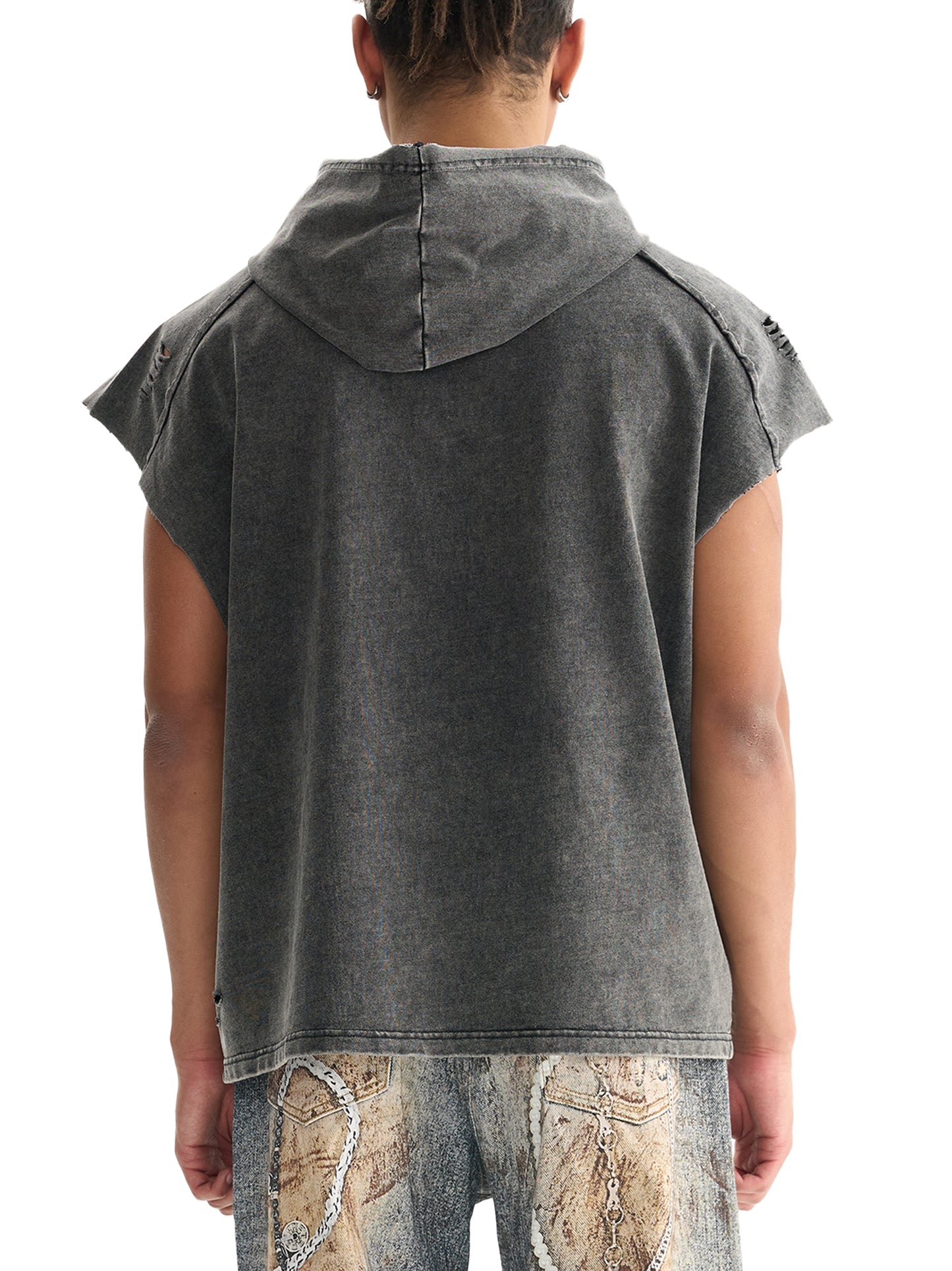 Blanks - Snow Washed Boxy Hooded Tank Top