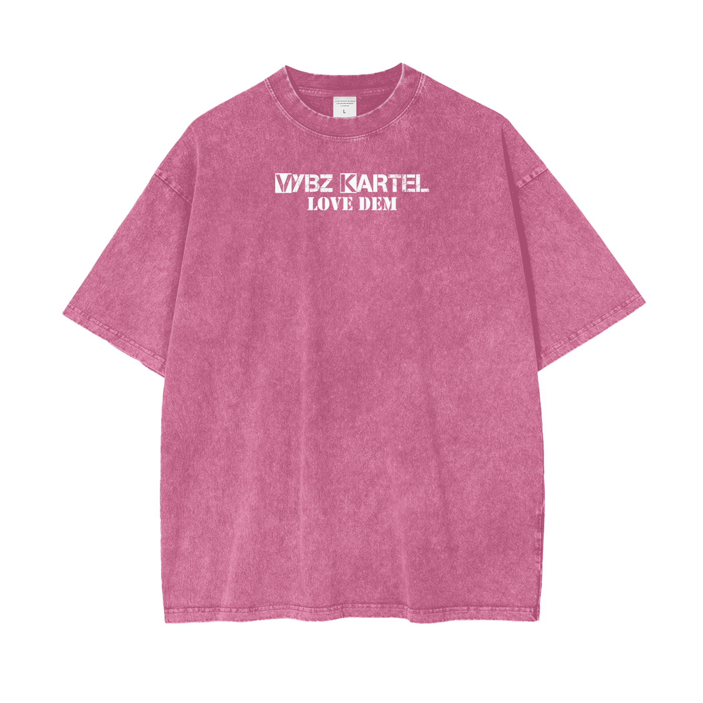 Oversize Snow Washed T-Shirt - Vybz Kartel World Tour -  250 GSM