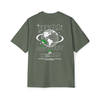 Heavy Oversized Tee HEAL YOUR COUNTRY - Drop Fundamental - 280 GSM