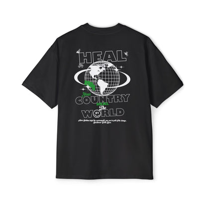 Heavy Oversized Tee HEAL YOUR COUNTRY - Drop Fundamental - 280 GSM