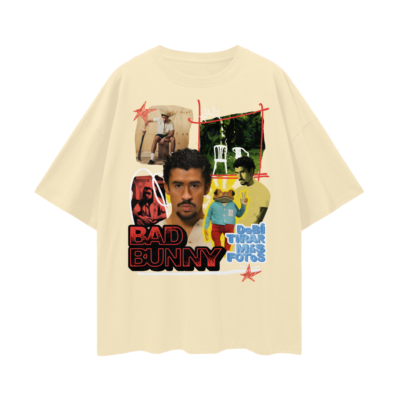 Oversize Deep Drop Shoulder Tee - Bad Bunny Tour 2025 - 190 GSM