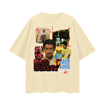 Oversize Deep Drop Shoulder Tee - Bad Bunny Tour 2025 - 190 GSM