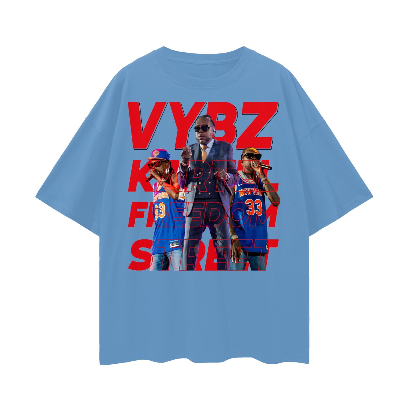 Oversize Deep Drop Shoulder Tee - Vybz Kartel World Tour - 190 GSM
