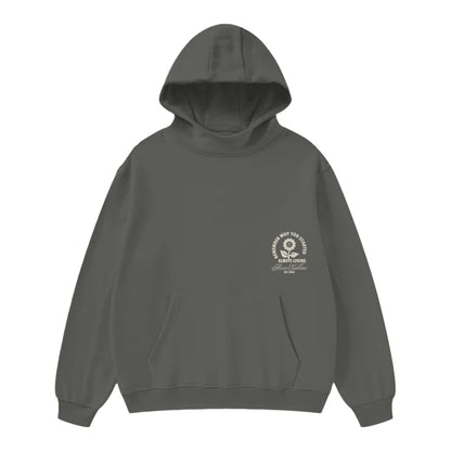 High Neck Hoodie - Remember why you started - 385 GSM