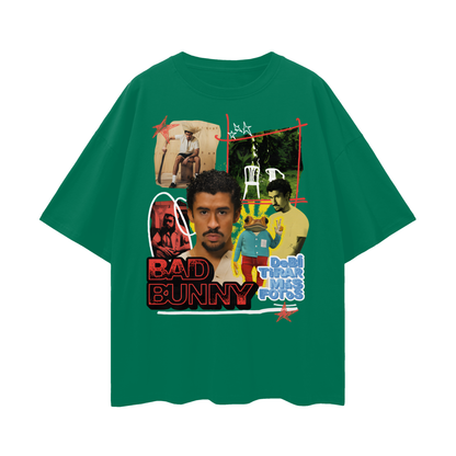 Oversize Deep Drop Shoulder Tee - Bad Bunny Tour 2025 - 190 GSM