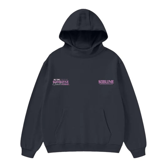 High Neck Hoodie - SMILE - 385 GSM