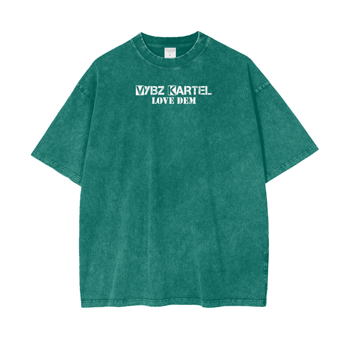 Oversize Snow Washed T-Shirt - Vybz Kartel World Tour -  250 GSM
