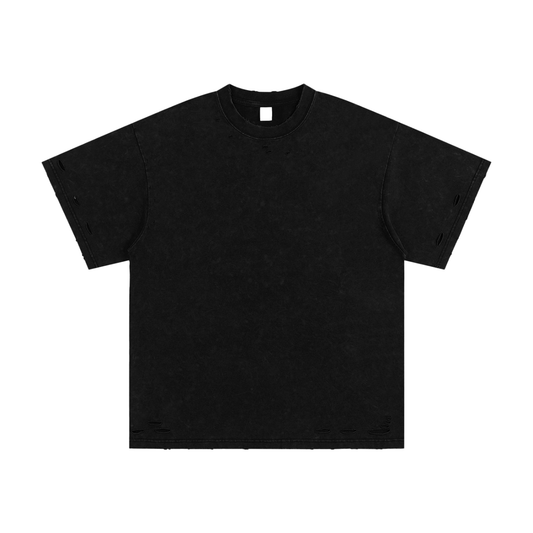 Blanks - Heavyweight Snow Washed Hand-Frayed T-Shirt