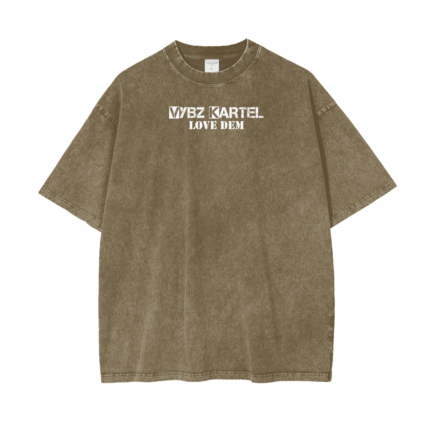Oversize Snow Washed T-Shirt - Vybz Kartel World Tour -  250 GSM