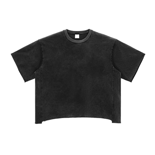Blanks - Raw Edge Snow Washed Boxy T-Shirt