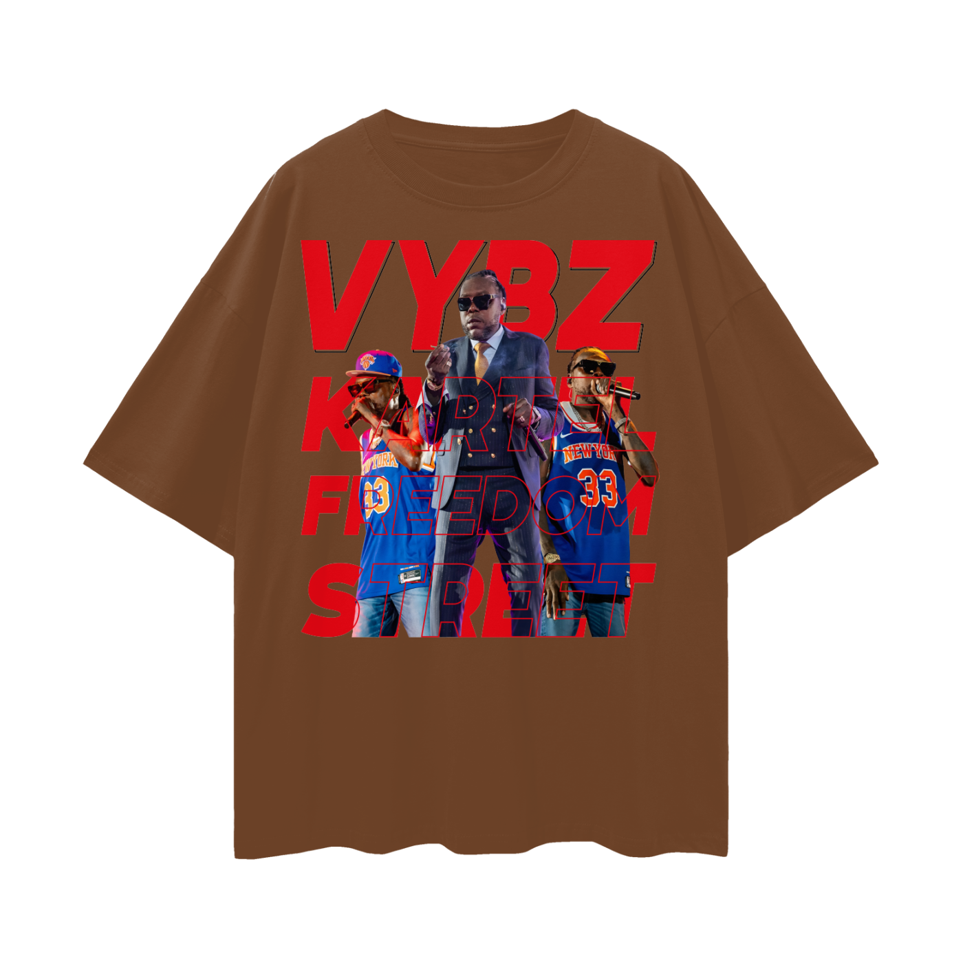 Oversize Deep Drop Shoulder Tee - Vybz Kartel World Tour - 190 GSM