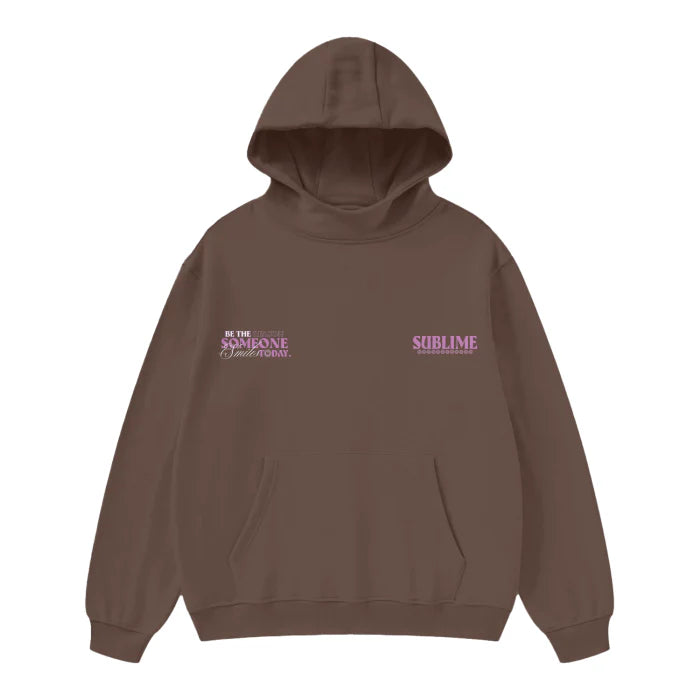 High Neck Hoodie - SMILE - 385 GSM