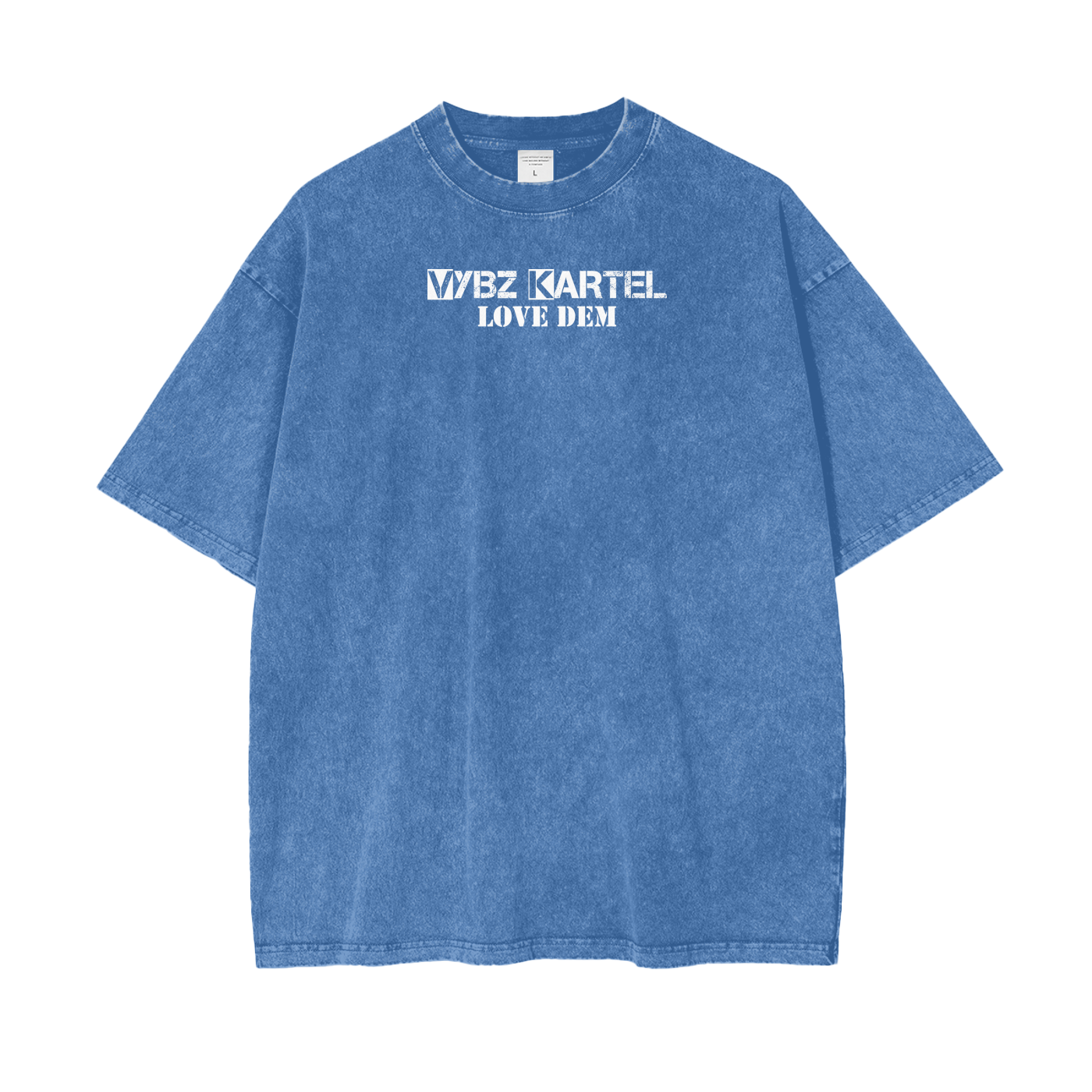 Oversize Snow Washed T-Shirt - Vybz Kartel World Tour -  250 GSM