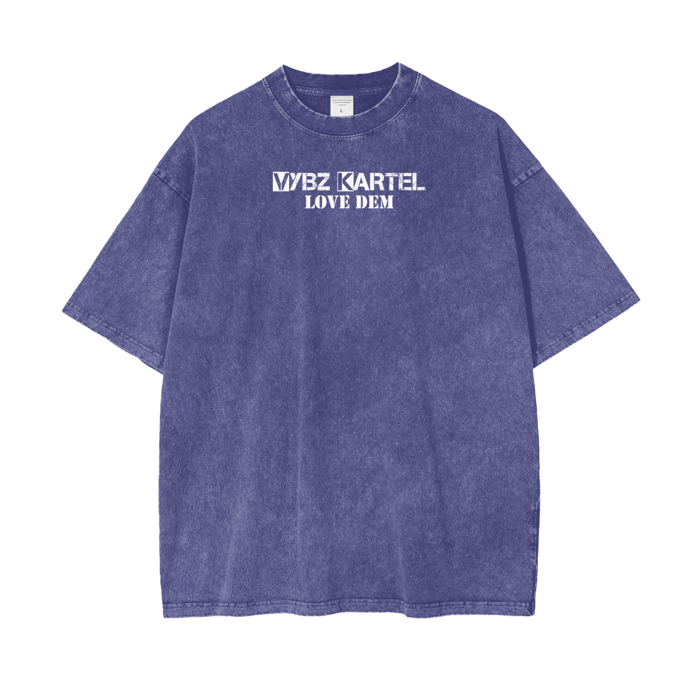 Oversize Snow Washed T-Shirt - Vybz Kartel World Tour -  250 GSM