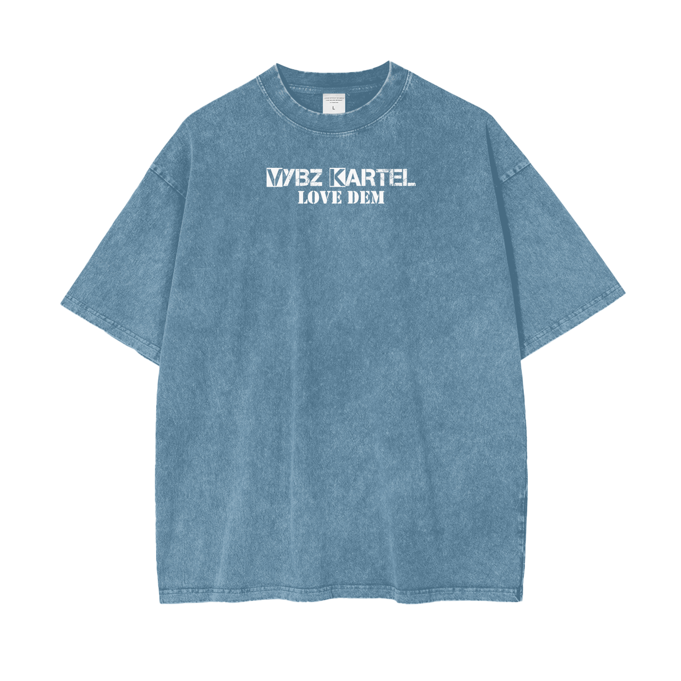 Oversize Snow Washed T-Shirt - Vybz Kartel World Tour -  250 GSM