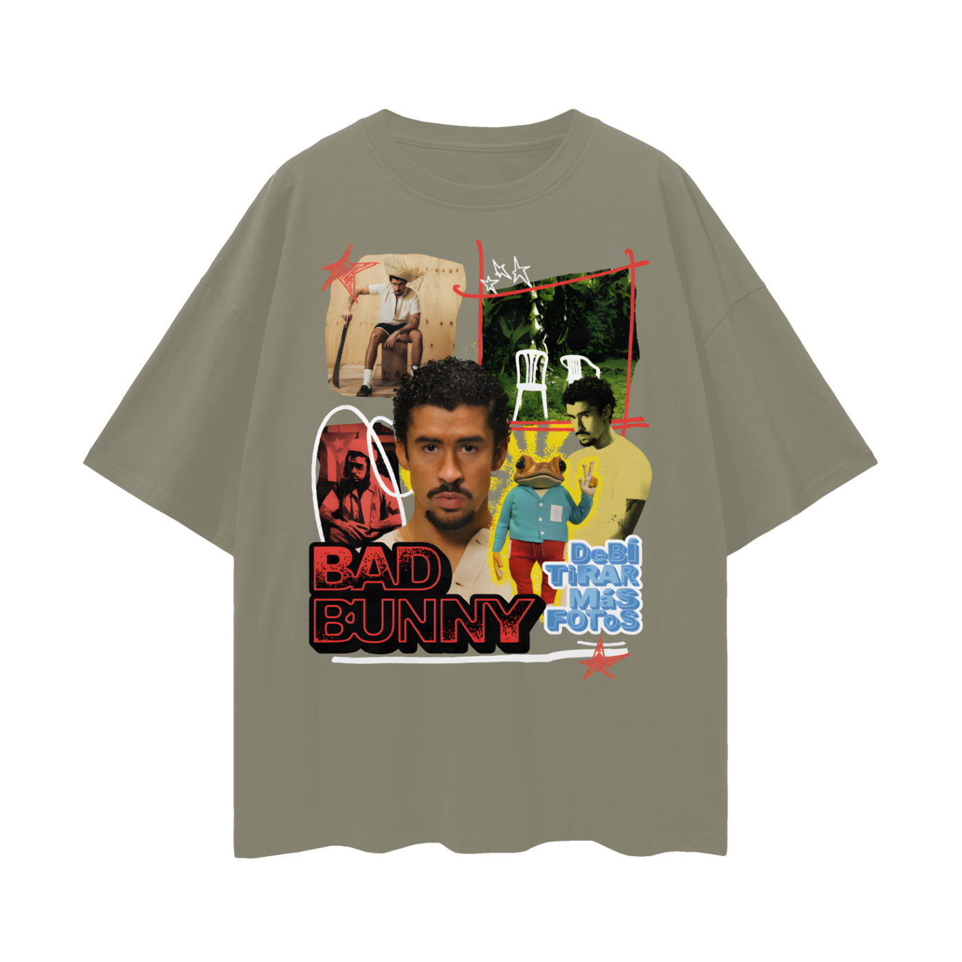 Oversize Deep Drop Shoulder Tee - Bad Bunny Tour 2025 - 190 GSM