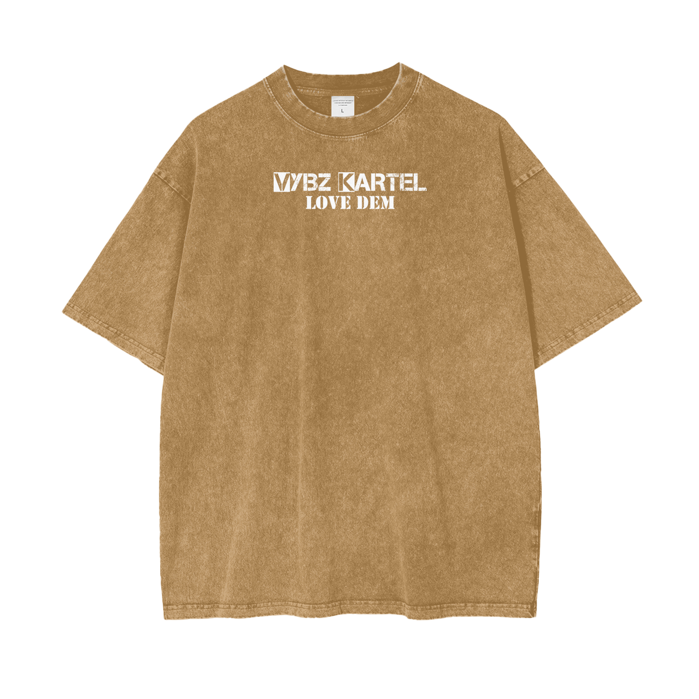Oversize Snow Washed T-Shirt - Vybz Kartel World Tour -  250 GSM