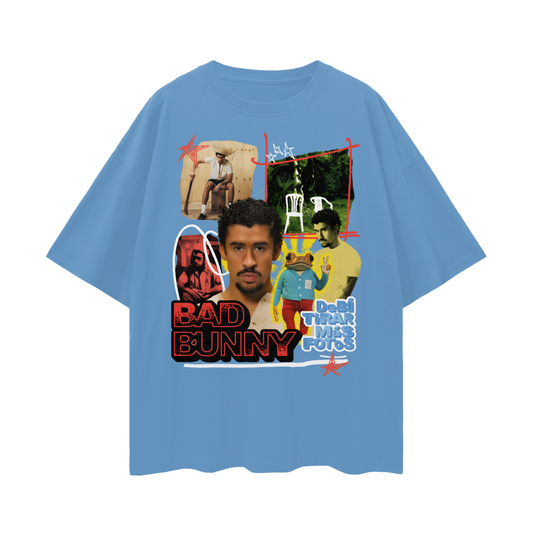 Oversize Deep Drop Shoulder Tee - Bad Bunny Tour 2025 - 190 GSM