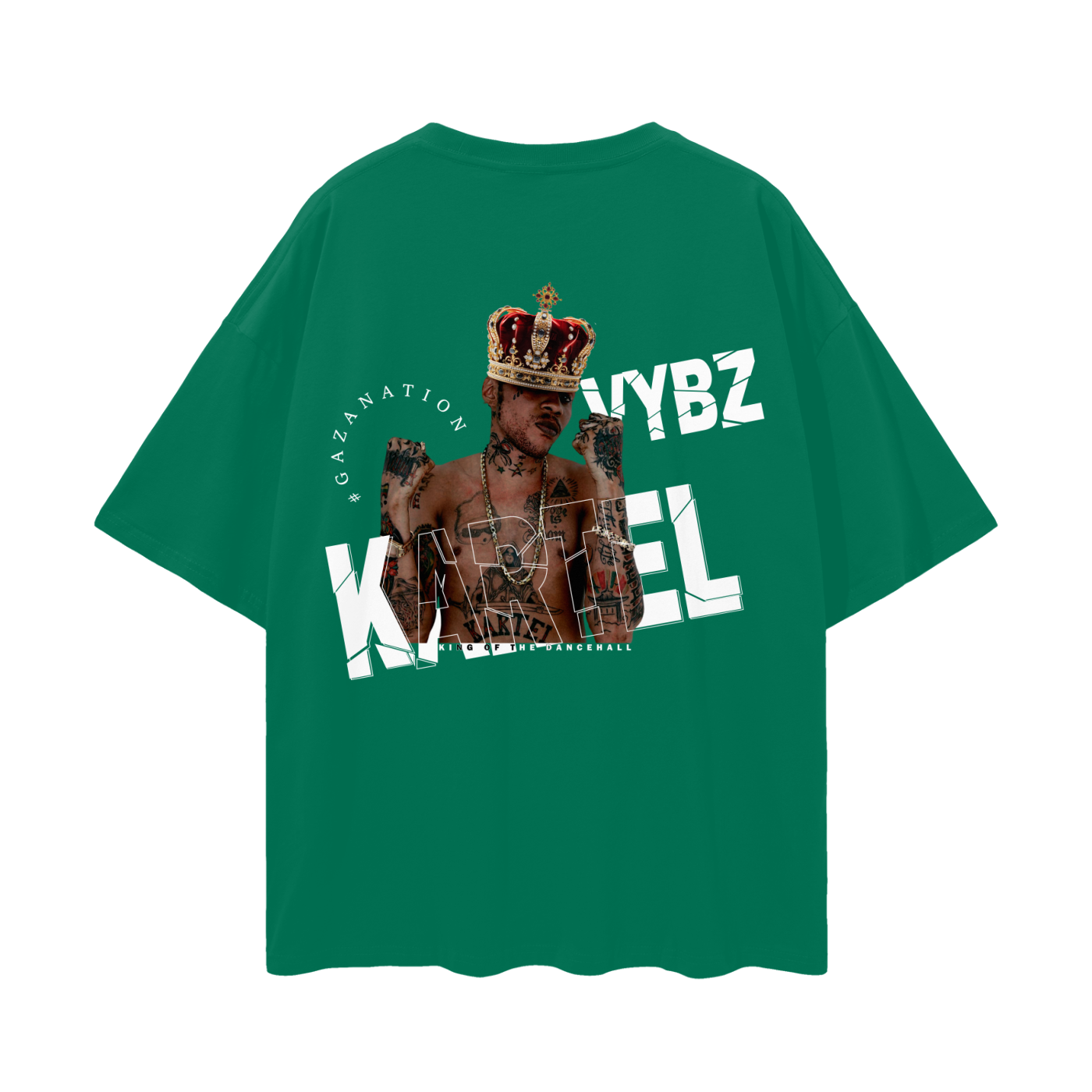Oversize Deep Drop Shoulder Tee - Vybz Kartel - 190 GSM