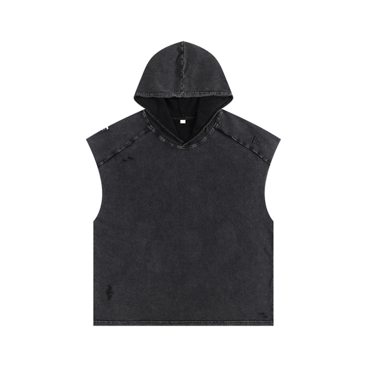 Blanks - Snow Washed Boxy Hooded Tank Top