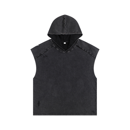 Blanks - Snow Washed Boxy Hooded Tank Top