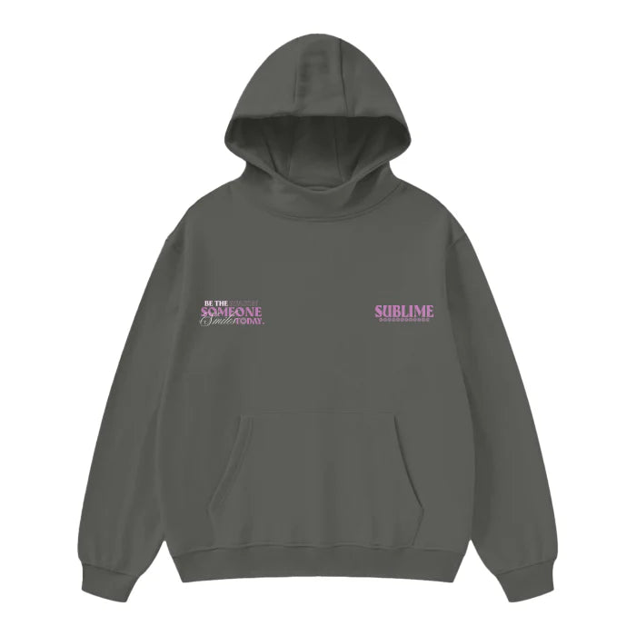 High Neck Hoodie - SMILE - 385 GSM