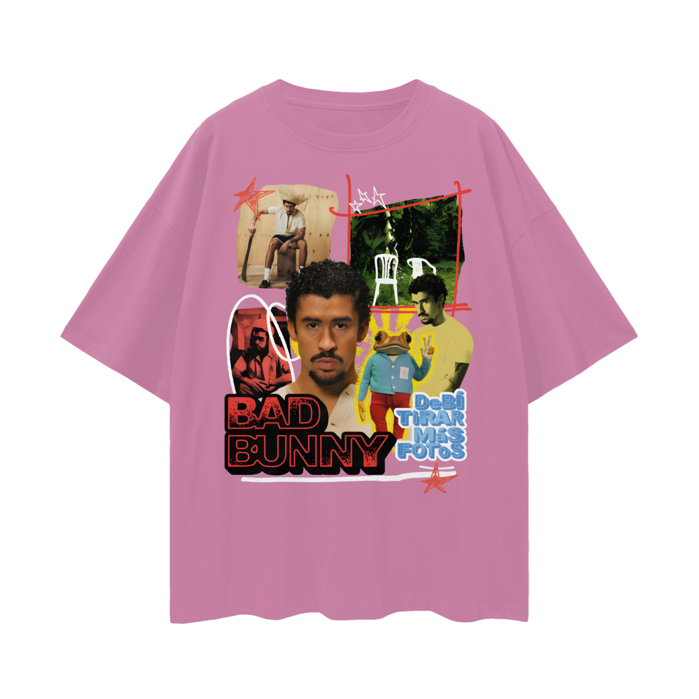Oversize Deep Drop Shoulder Tee - Bad Bunny Tour 2025 - 190 GSM