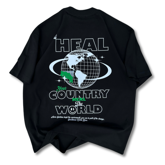 Heavy Oversized Tee - HEAL YOUR COUNTRY - 300 GSM