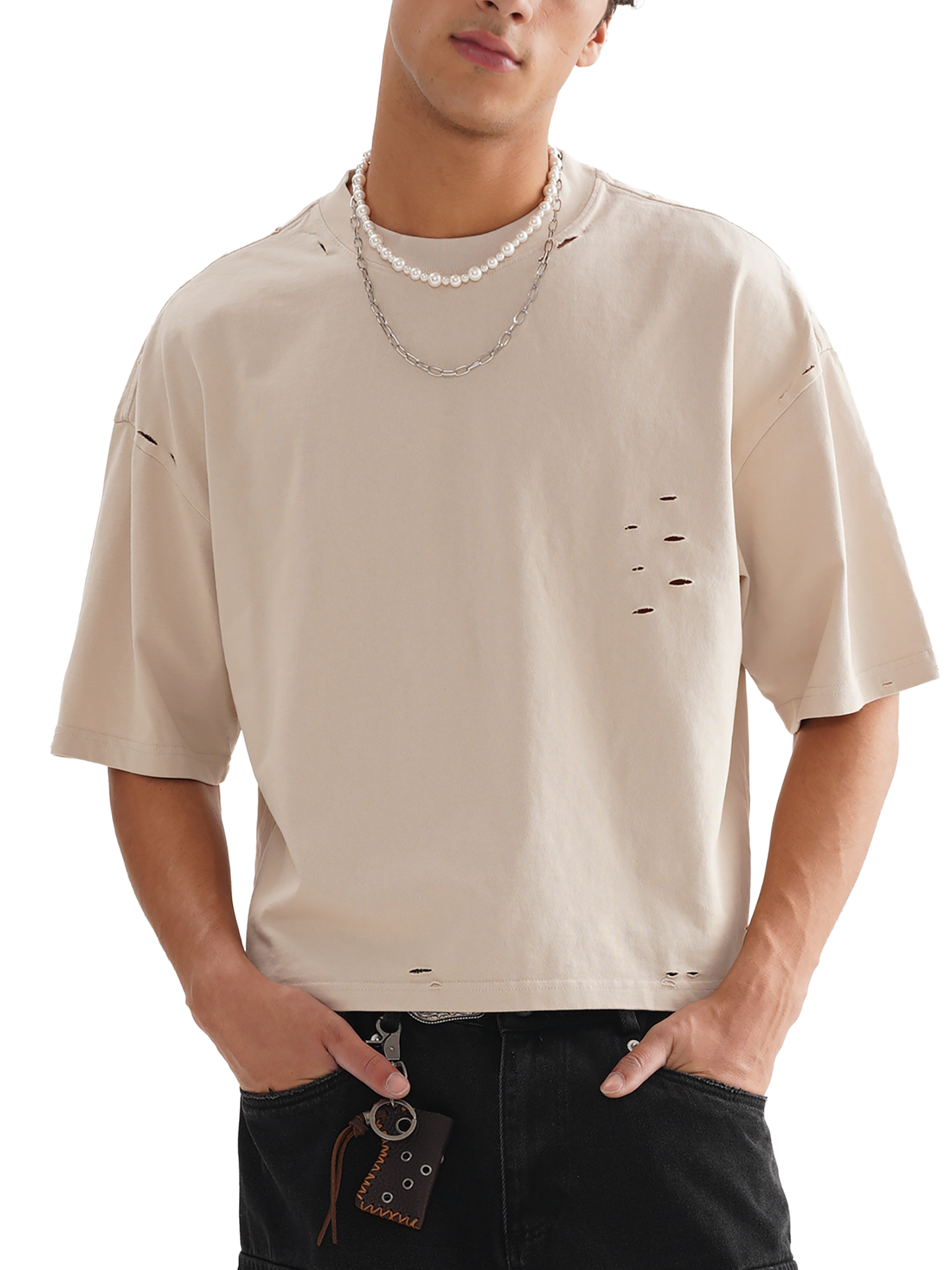 Blanks - Classic Frayed Boxy Tee - 250 GSM