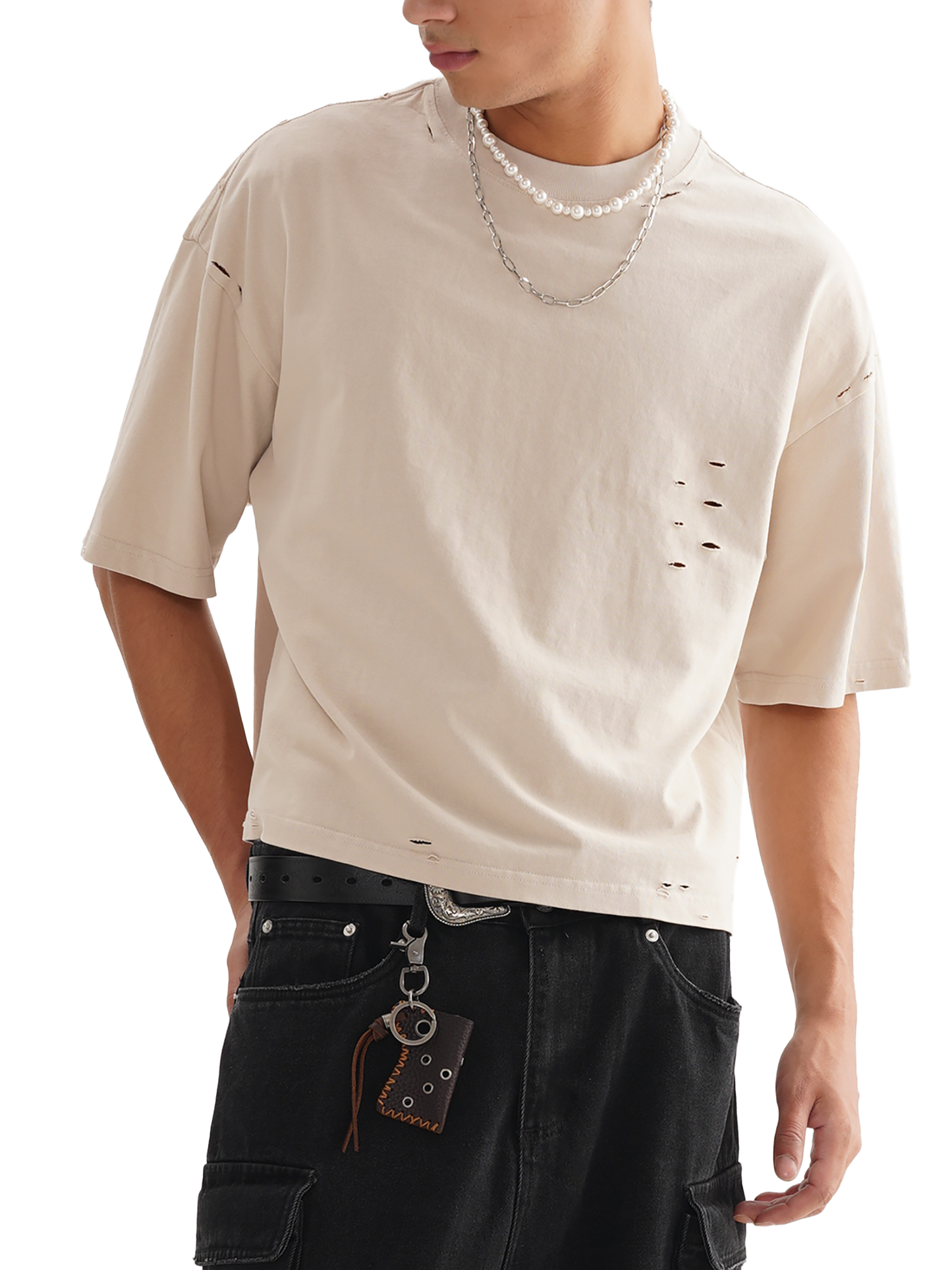 Blanks - Classic Frayed Boxy Tee - 250 GSM