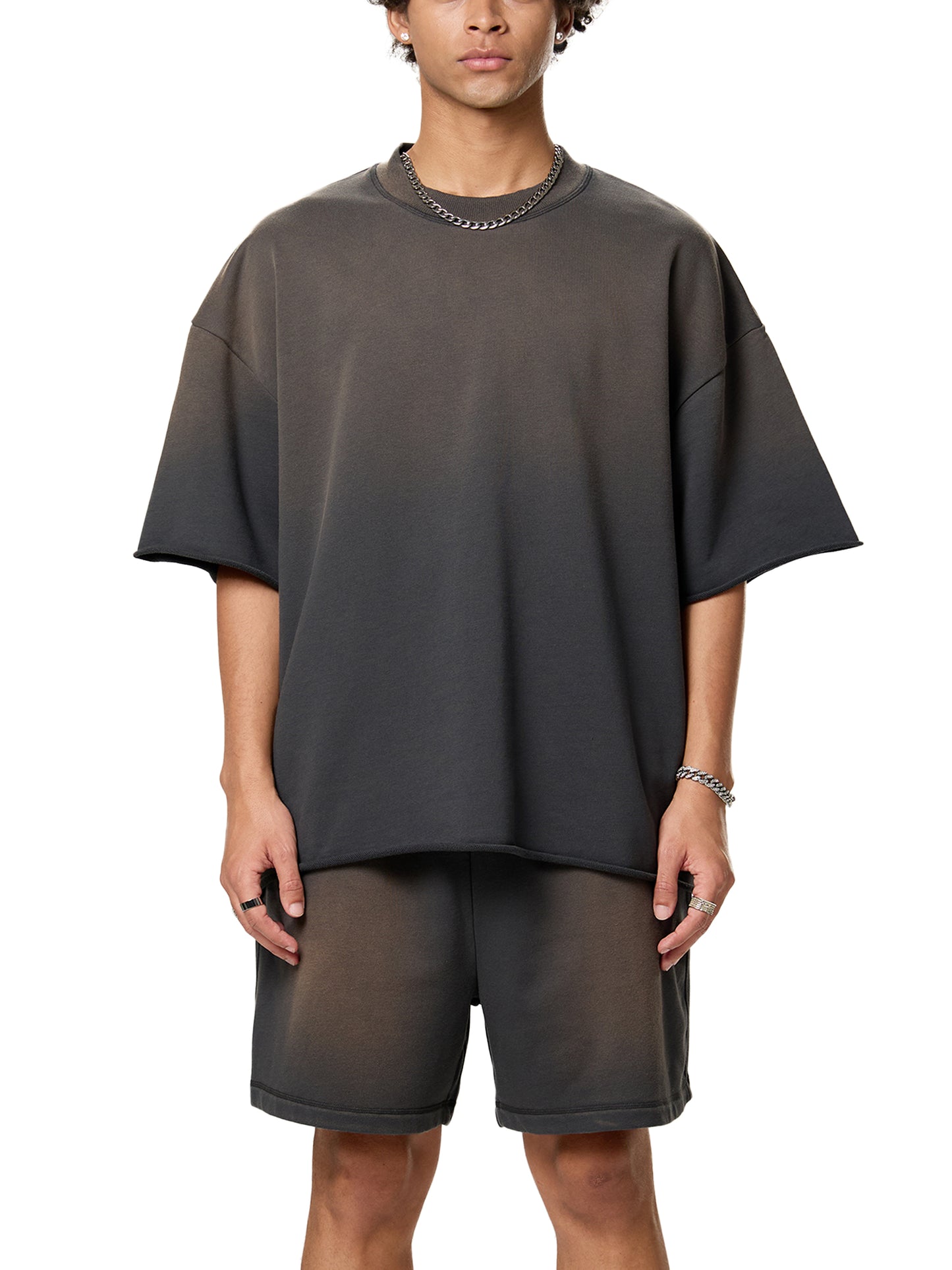 Blanks - Sun Fade Raw Edge T-Shirt - 350 G