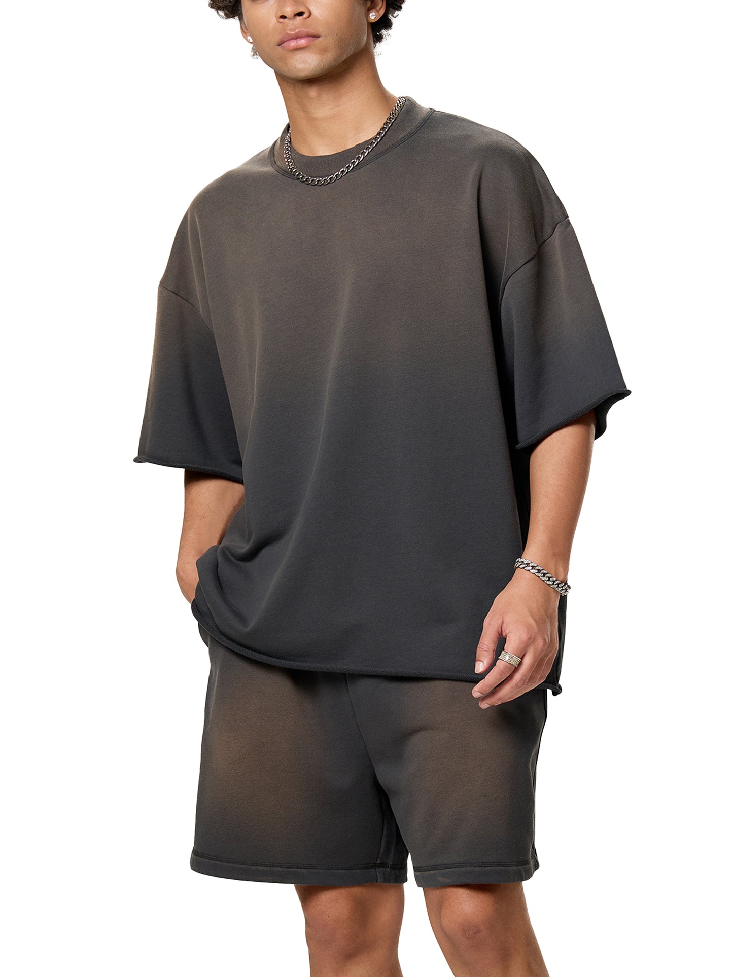 Blanks - Sun Fade Raw Edge T-Shirt - 350 G